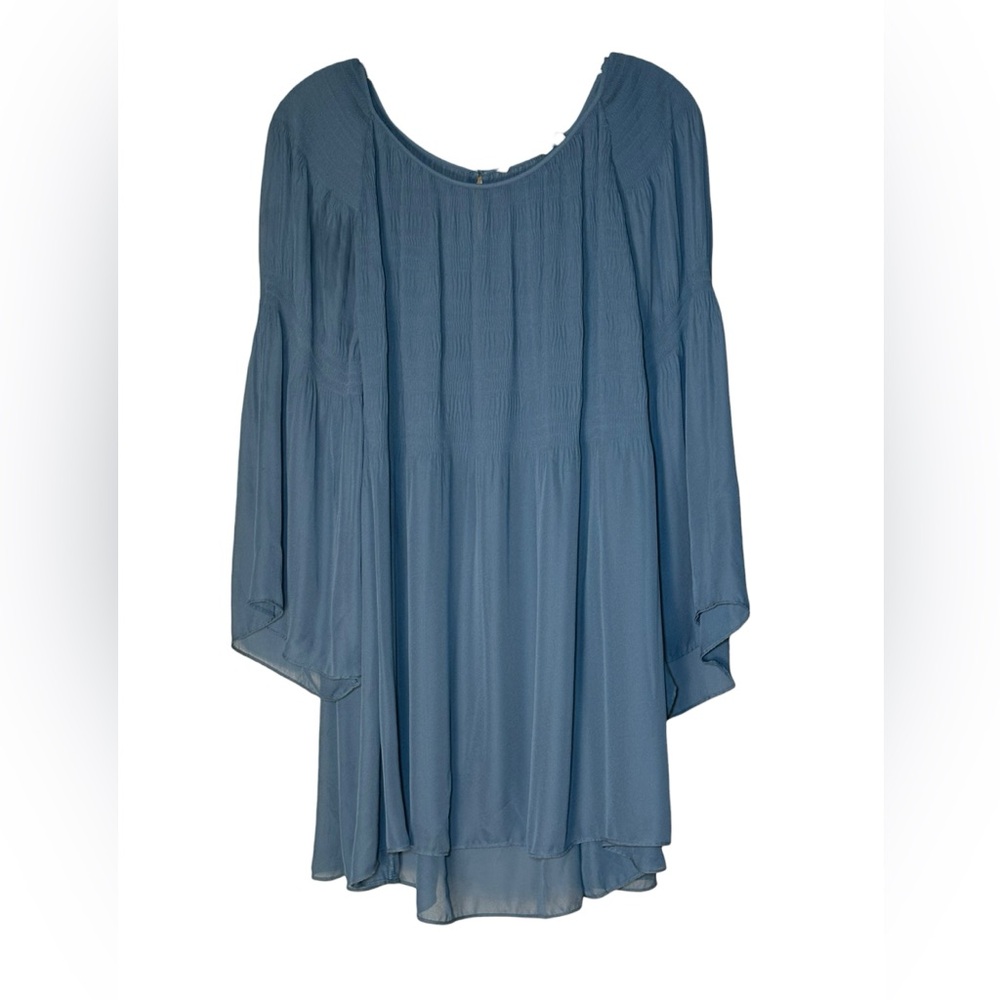 Soft Surroundings Elegant Blue Women's Top Flowy Oversize XL